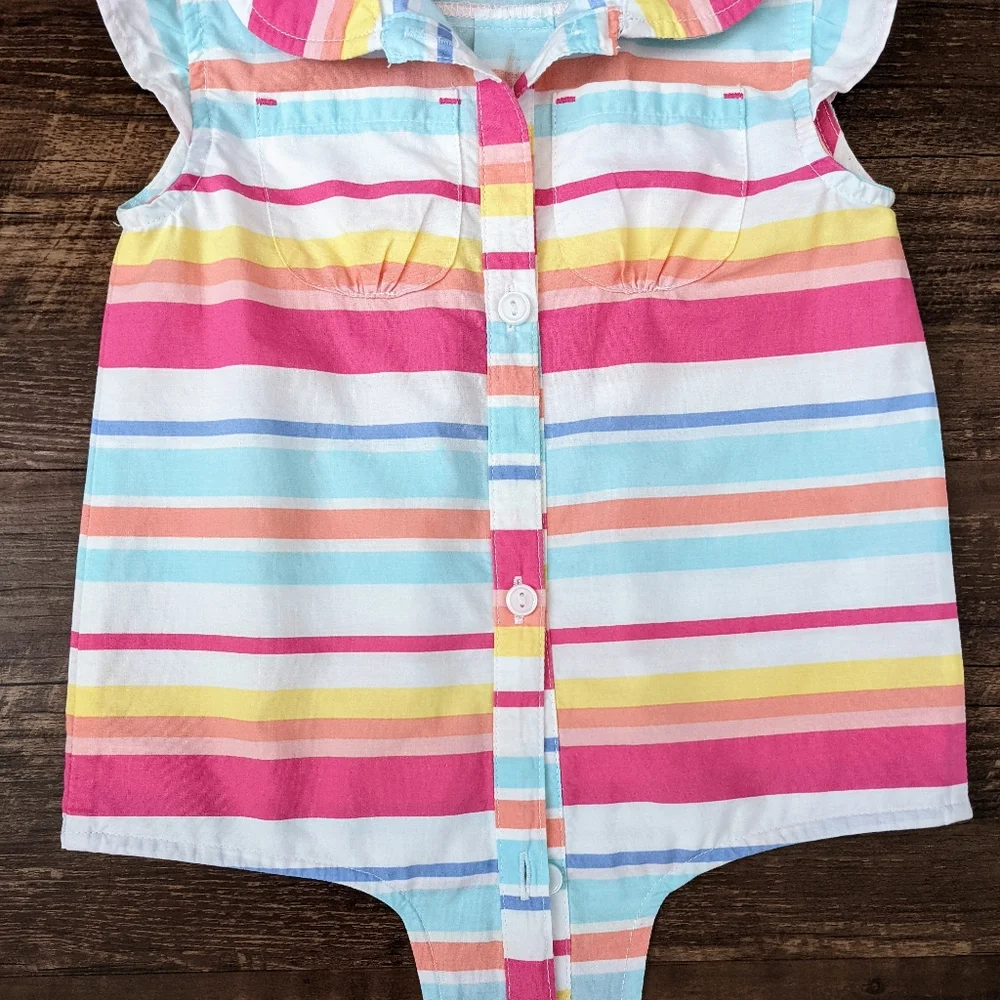 Gymboree Rainbow Stripe Tie Front Top